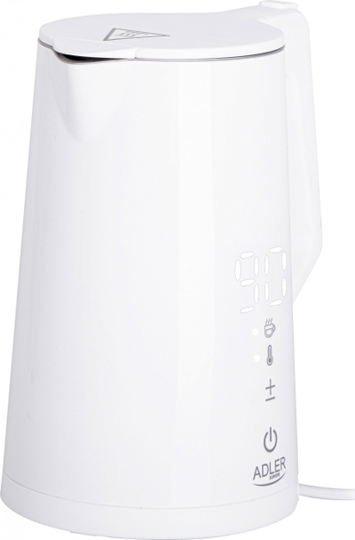 Çajnik elektrik Adler AD 1345, 1.7L, 2200W, i bardhë