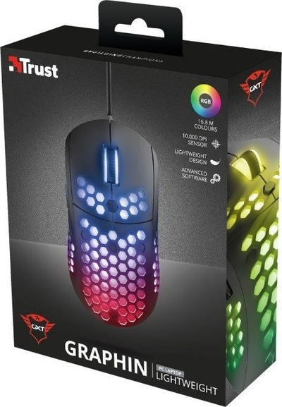 Mouse gaming Trust GXT 960 Graphin, 1000 Hz, RGB, i zi