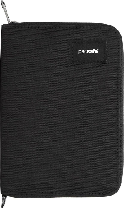 Portofol udhëtimi Pacsafe RFIDsafe, me bllokim RFID, i vogël, i zi