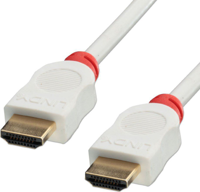 Кабел HDMI Lindy, 0.5m, дигитално видео и аудио, бел