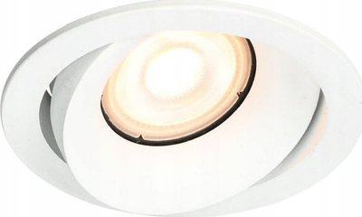 Spot tavoni Italux Oker, i rrumbullakët, 9 cm GU10, i bardhë