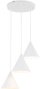 Llambë varëse TK Lighting Cono, 3 drita, bazë rrethore Ø42 cm, e bardhë