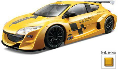 Lodër makinë Bburago Renault Megane Trophy, 3+, e verdhë