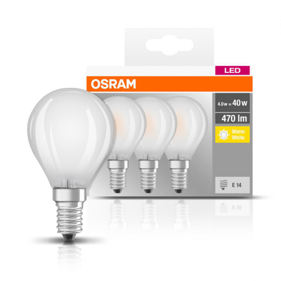 Llambë LED OSRAM CLASSIC P 4.2W, 2700K, E14, e bardhë e mat