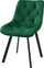 Karrige ngrënieje Velvet SJ33, material velvet, këmbë metal, jeshile e errët