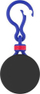 Aksesor PopSockets PopChain, plastik, për PopTop, blu kobalt
