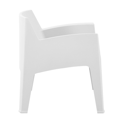 Karrige lounge plastike SLEEK HM6365.01, polipropileni, 62x68x73cm, e bardhë