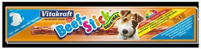 Shujtë për qen Vitakraft Beef Stick Turkey, snack me mish gjeldeti, paketim 3+1 copë