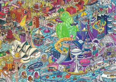 Puzzle Trefl Eye-Spy Time Travel Sydney, 1000 copa, shumëngjyrësh