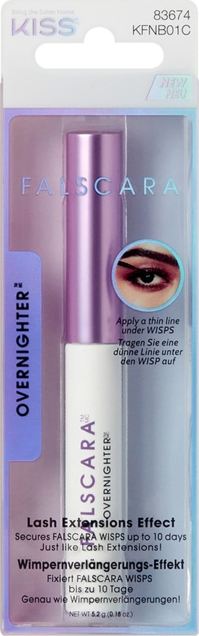Ngjitës qerpikësh KISS Falscara Overnighter KFNB01C, 5.2 g, transparent