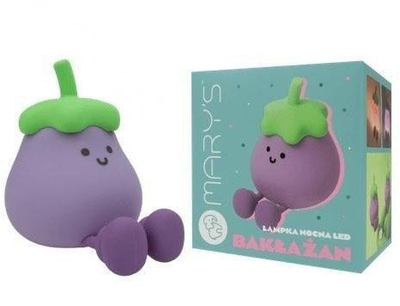 Lampë nate Marys Aubergine, dritë e rregullueshme, USB C, lejla