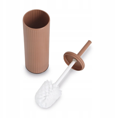 Set furçe WC Zeller Present, metal dhe plastikë, dizajn modern, e bardhë