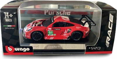 Makine modeli Bburago Porsche 911 RSR LeMans, 1:43, shumëngjyrësh