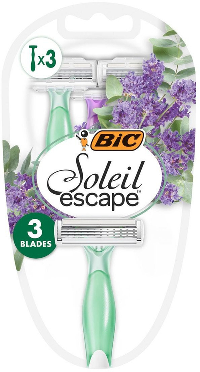 Brisk rroje për femra BIC Soleil Escape, 3 tehe, 3 copë