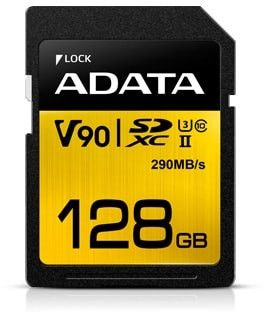 Kartë memorie ADATA Premier One SDXC, 128GB, Class 10 UHS II U3 V90