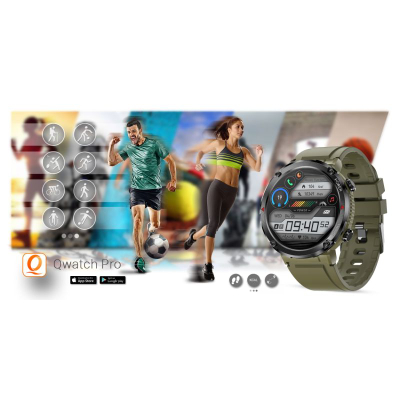 Smartwatch Gravity GT21-7, ekran 1.6", IP67, me rrip silikoni t'zi
