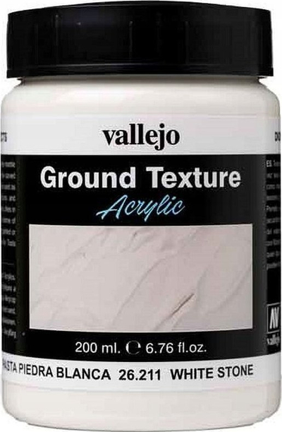 Pastë teksturore Vallejo Diorama Effects Ground White Stone VJP26211, 200ml, e bardhë