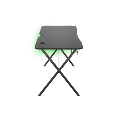 Tavolinë gaming Genesis Holm 200 RGB, 113x60 cm, me ndriçim RGB, e zezë