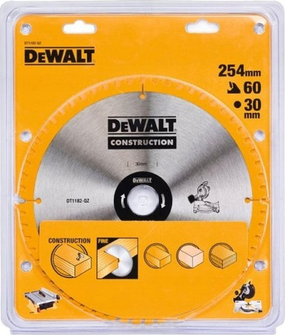 Сечило за пила Dewalt DT1182, 254mm, 60 заби, за дрво