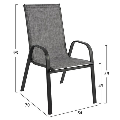 Set për kopsht HM10565.01 120×70×71 cm, gri
