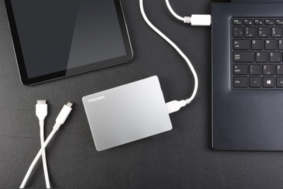 Disk i jashtëm HDD Toshiba Canvio Flex (HDTX140ESCCA), 4TB, i argjendtë