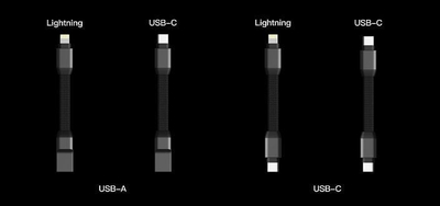 Kabllo karikimi Rolling Square inCharge PRO, USB A n'Lightning, 15W, gri metalik