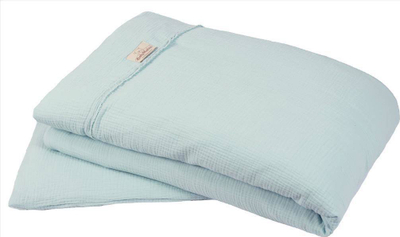 Set posteqesh pambuku për krevat fëmijësh, 100 x 135 cm, 40 x 60 cm, ngjyrë turquoise