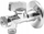 Valvul këndore me top Arco PL, 1/2" x 3/8" M/F, metalike