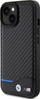 Mbulesë telefoni BMW Leather Carbon për iPhone 15 6.1", hardcase, e zezë