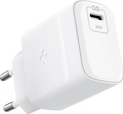 Karikues Spigen PE2011, 1x USB-C, 20 W, 3 A, i bardhë