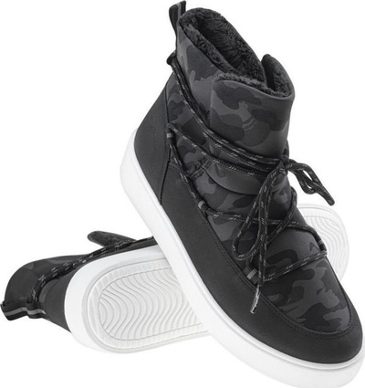 Atlete të përditshme për goca Iguana Nazefi MID W, shollë PVC, material PU, ngjyrë e zezë