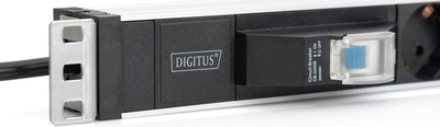Listelë energjie Digitus DN-95417, 1U, 6 dalje, e zezë