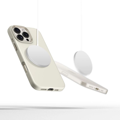 Mbrojtëse telefoni Tech-Protect Silicone Pure MagSafe për iPhone 16 Pro, silikoni, me MagSafe, ngjyrë Cosmic Latte