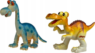 Lodra dinosaurë PROMO Funny, set me 6 copë, figura plastike, me ngjyra të forta