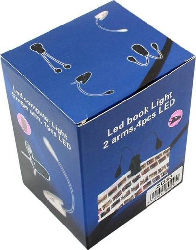 Llambë klips LED pa markë, 4 LED, USB, e zezë