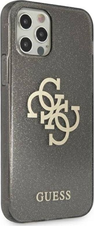 Мобилен футроло Guess GUHCP12LPCUGL4GBK, за iPhone 12 Pro Max 6.7\", Glitter 4G Big Logo, црна