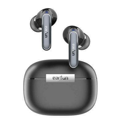 Kufje wireless EarFun Air2 TWS, me këllëf karikues, touch control, të zeza
