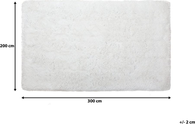 Tepih shaggy CIDE, 200 x 300 cm, i bardhë
