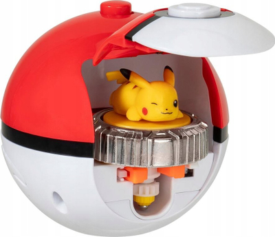 Set lojrash Pokemon Battle Spinner Arena Jazwares, me figura Pikachu dhe Mew, për kalamaj 4+