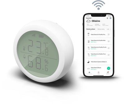 Sensor i mençur i temperaturës dhe lagështisë Tesla Smart Sensor 