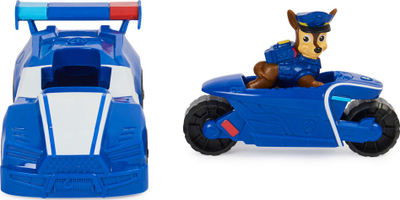 Lodër Paw Patrol Chase Mini Vehicle Set, 2 në 1, me figurine, blu