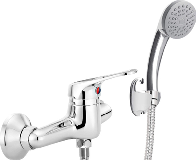 Rubinet dushi Deante Lobo BYU_041M, montim n’mur, set me dush dore, krom