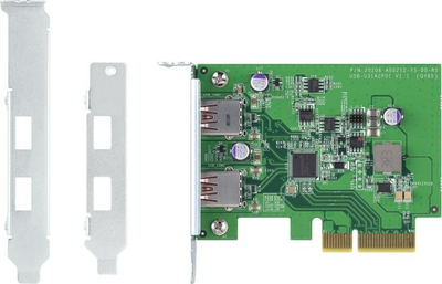 Kartë zgjeruese QNAP QXP-10G2U3A, 2 porte USB 3.2 Gen 2, 10 Gbps, PCIe
