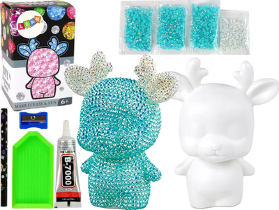 Set kreativ Leantoys Creative Reindeer, bëje vetë, blu