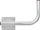 Mbajtës anësor muri Wave Side Wall Mount 50 Right, krah 50cm, çelik i galvanizuar, i argjendtë