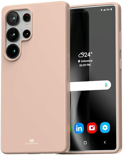 Маска за телефон Mercury Soft S25 Ultra S938, TPU, мат, розова pink sand