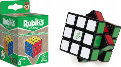 Lojë kub Rubik's Re-Cube 3x3, plastikë 100% e ricikluar, me shumë ngjyra