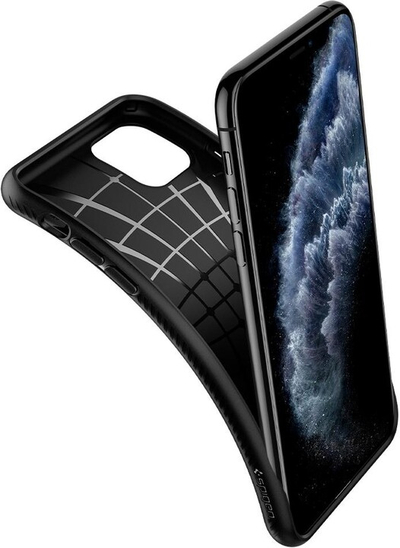 Mbrojtëse Spigen Liquid Air për iPhone 11 Pro, e zezë
