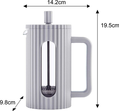 French press Klausberg KB7747, 0.6L, xham rezistent, gri