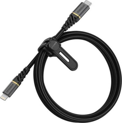Kabllo karikimi OtterBox Premium USB C në Lightning, 1m, e zezë